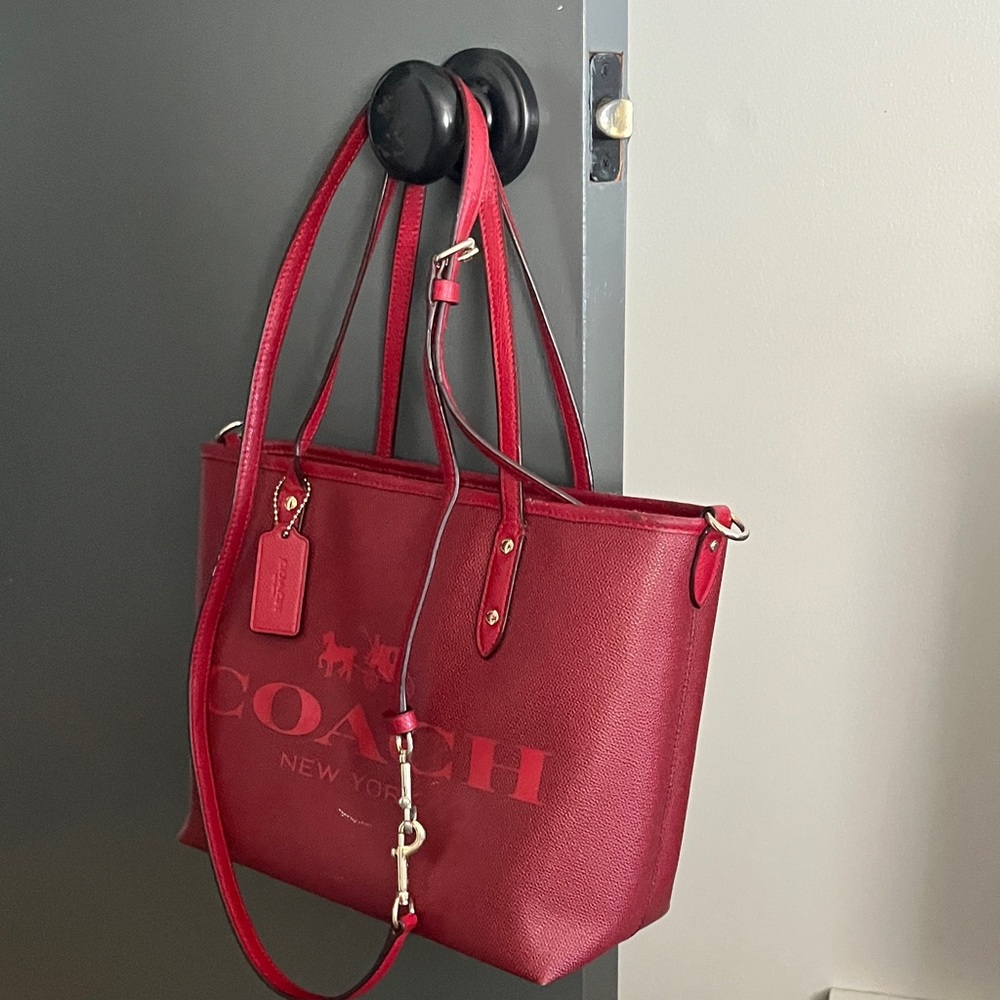 Coach Cherry Red Tote Bag - Picture 6 of 8
